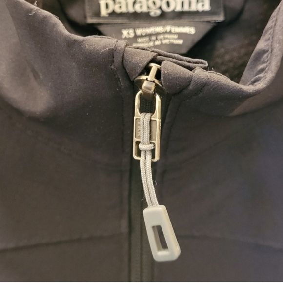 PATAGONIA WOMENS ADZE SOFTSHELL FRONT ZIP JACKET FLEECEBACKED BLACK - Picture 7 of 12